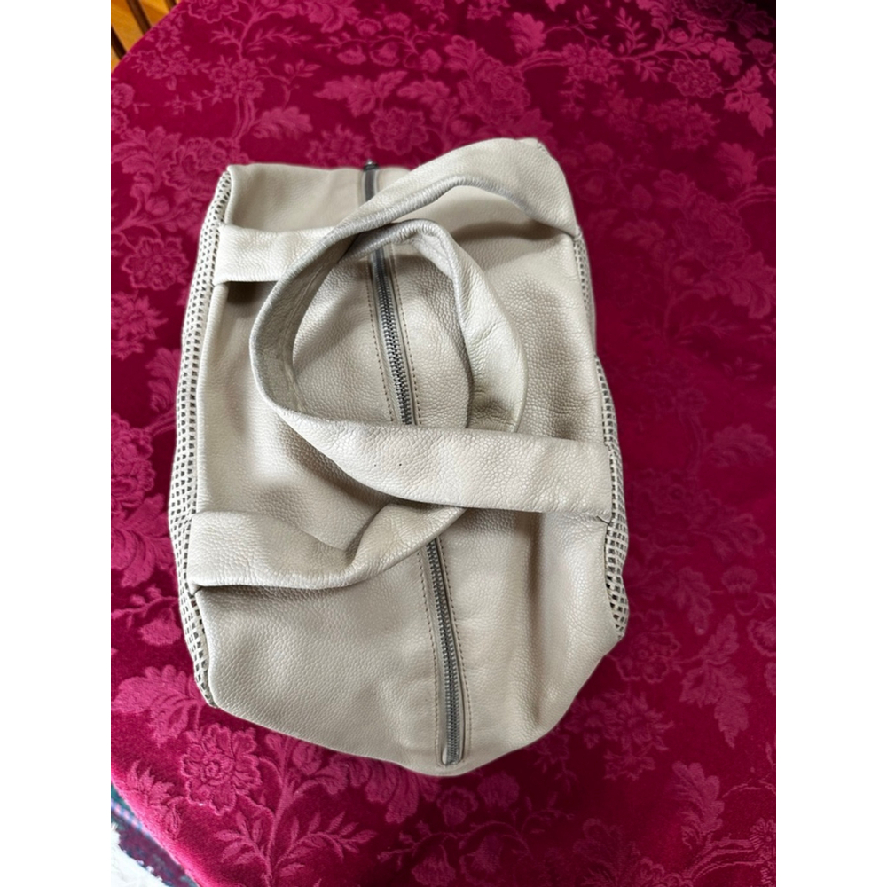 CHANEL Beige Perforated Leather Satchel Bowler Bag - Picture 3 of 16